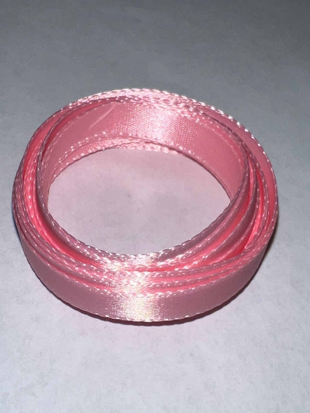 Vintage New Decorative Pink Satin Ribbon 3/8” Trim Polyester 2+ Yards